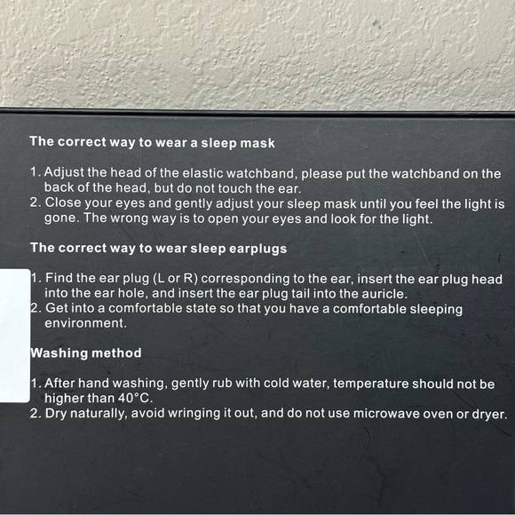 Dark & Quiet Bundle Memory Foam Eye Mask & 2 Pair Super Soft Silicone Ear Plugs - Picture 8 of 8